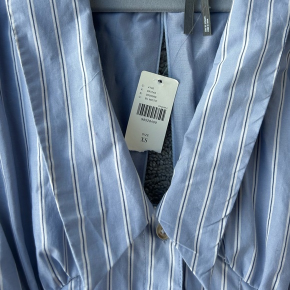 Anthropologie Blue and White Striped Dress - Picture 3 of 4